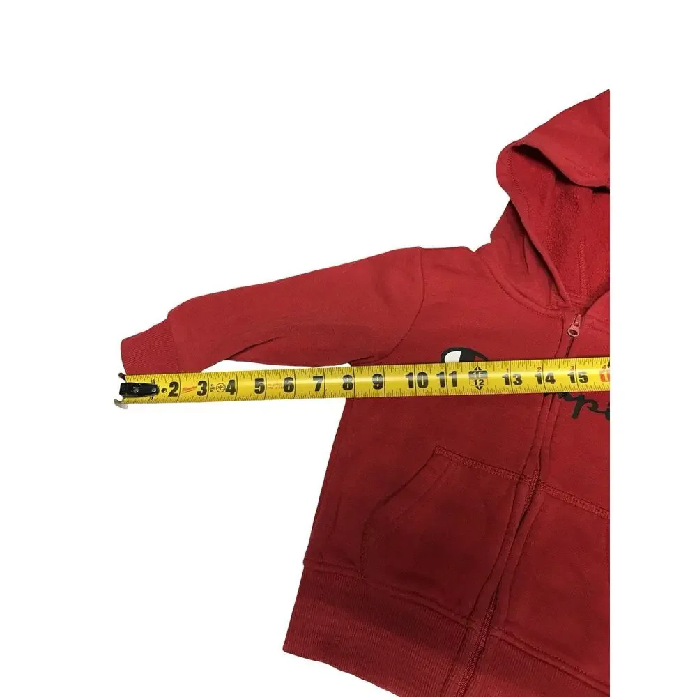 Champion Toddler 2T Red Full Zip Hoodie Logo Fleece Sweatshirt Jacket